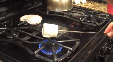 how do you roast marshmallows over a gas stove